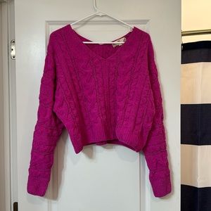 Crop V Neck sweater